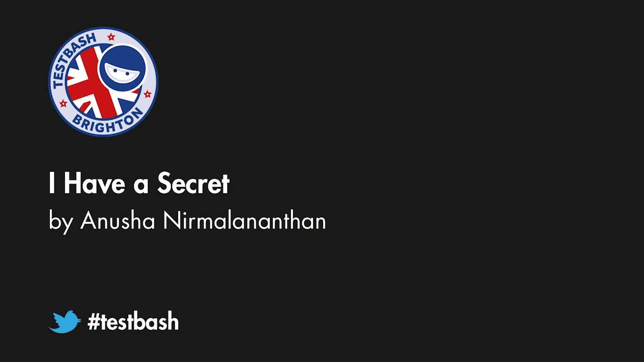 I Have A Secret - Anusha Nirmalananthan image