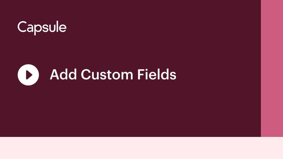 Add Custom Fields