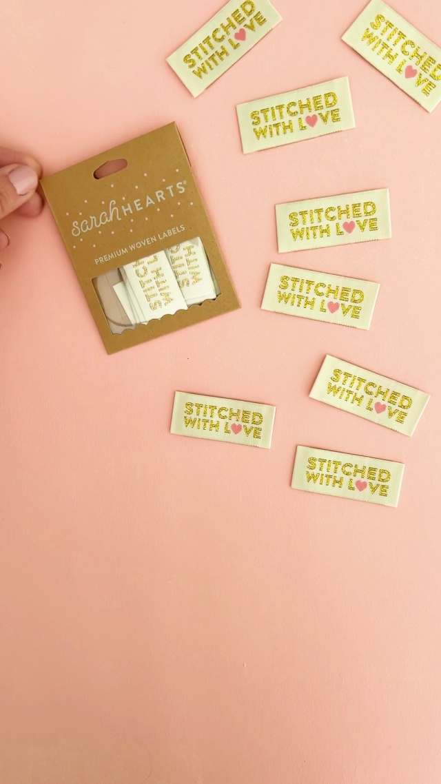 Made With Love + Swear Words Woven Tags – Emerald Curtain Fabric