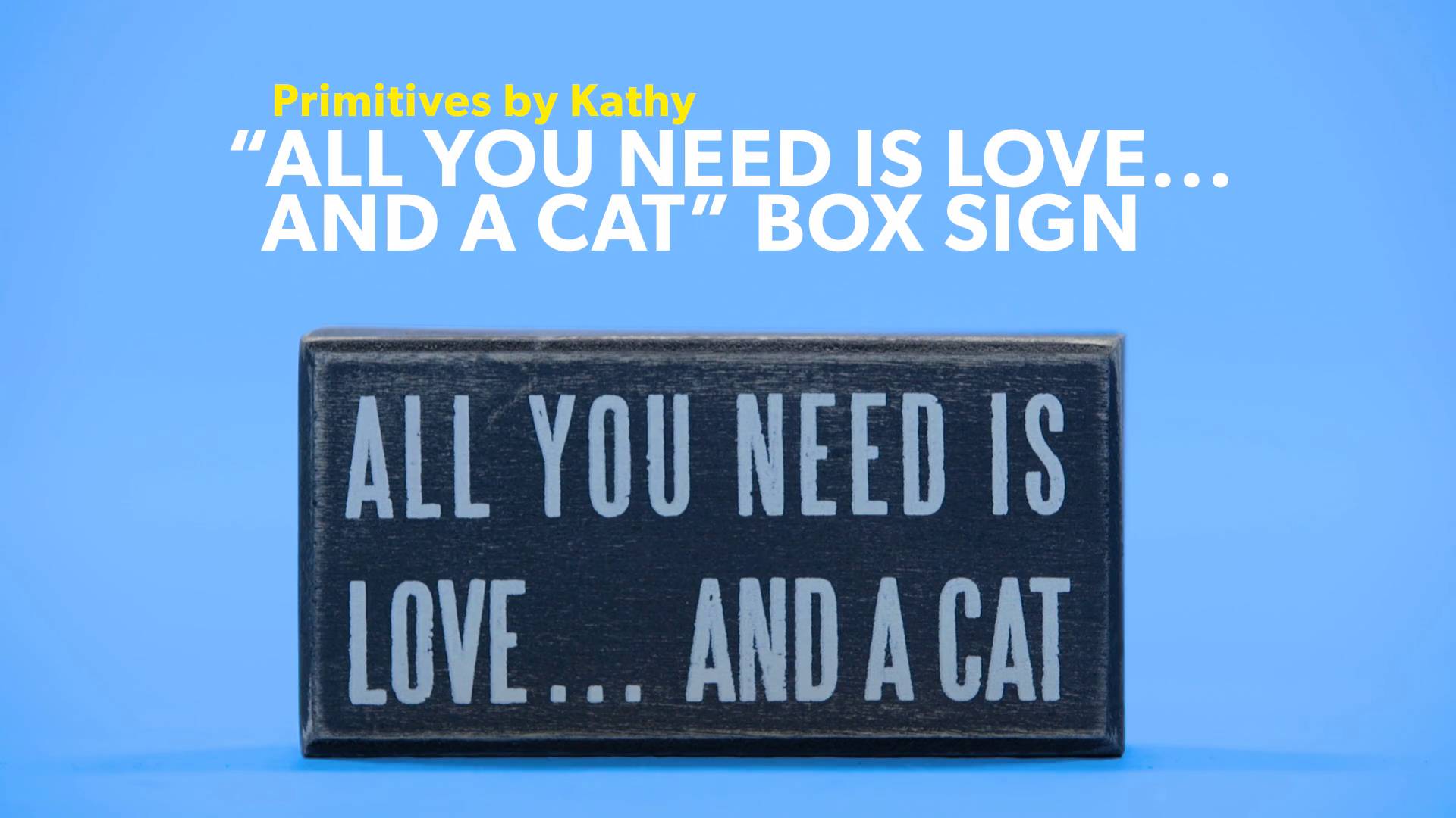 Primitives By Kathy Cartello In Legno “All You Need Is Love And A Corgi” – 15,2 X 6,3 Cm – Stile Shabby Chic