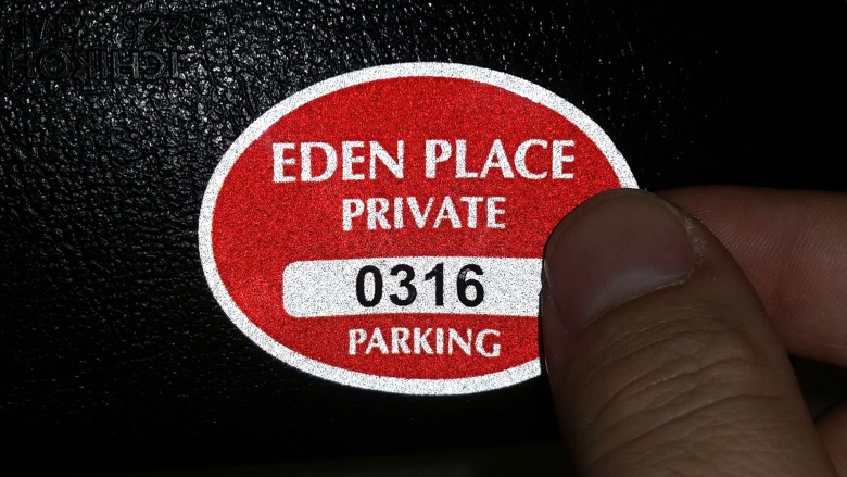 Custom Parking Permit Mirror Decals