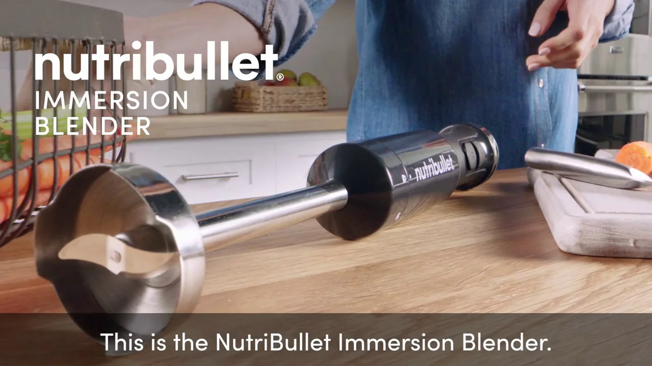 Nutribullet Immersion Blender, 350 Watts with Variable Speeds, Black,  NBI50100