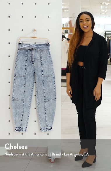 Ulla Johnson Storm Tie Waist Tapered Acid Wash Jeans Nordstrom