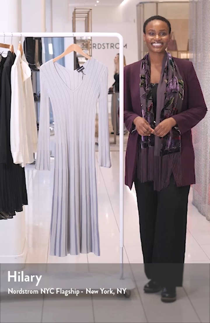 Emporio Armani Long Sleeve Rib Sweater Dress | Nordstrom