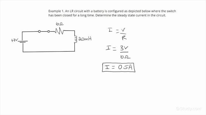 how-to-find-the-steady-state-current-over-an-inductor-in-an-lr-circuit