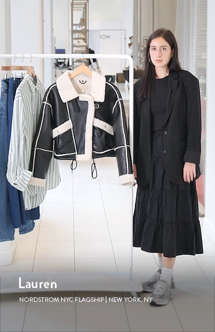 BLANKNYC Faux Shearling Moto Jacket | Nordstrom
