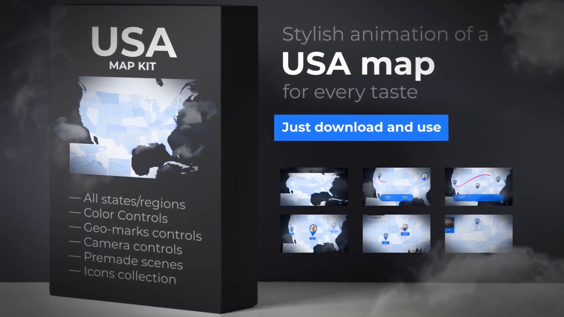 3 Top United States of America Video Templates for After Effects (USA  Graphics, Maps)