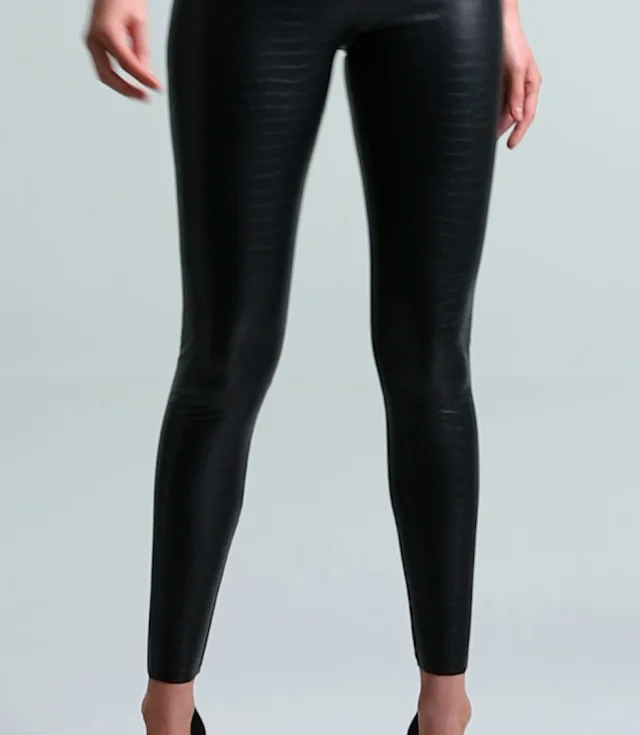 VISCOSE LEGGINGS PANTS WITH EMBOSSED PROFILES