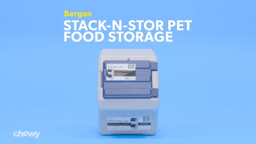 Bergan Stack-N-Stor 65 Pet Food Storage Unit, Medium, Gray/Blue