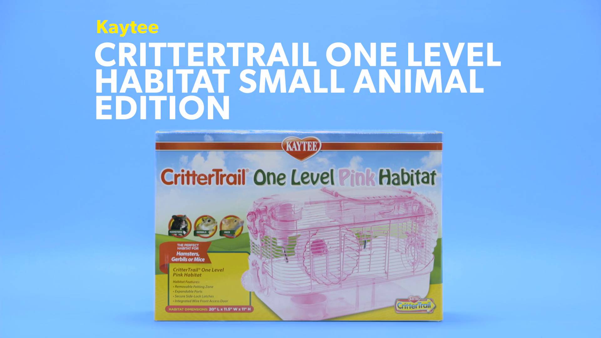 KAYTEE CritterTrail One Level Habitat Small Animal Edition Pink