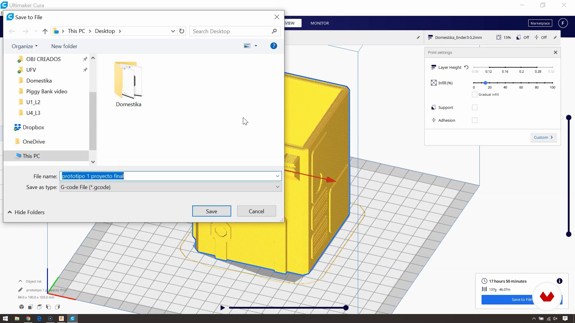 Ultimaker Cura Preparing Files Introduction To 3d Design And Printing Flowalistik Domestika