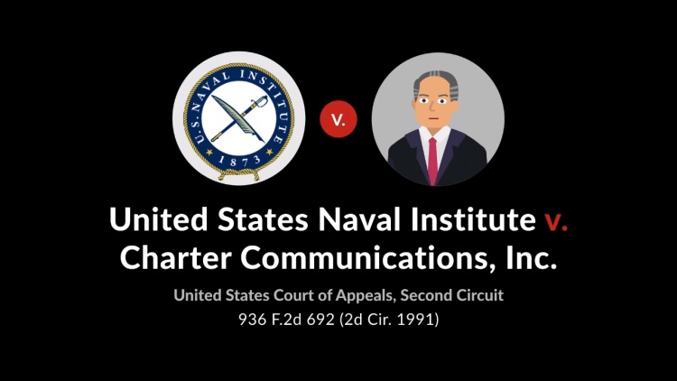 United States Naval Institute v. Charter Communications, Inc.