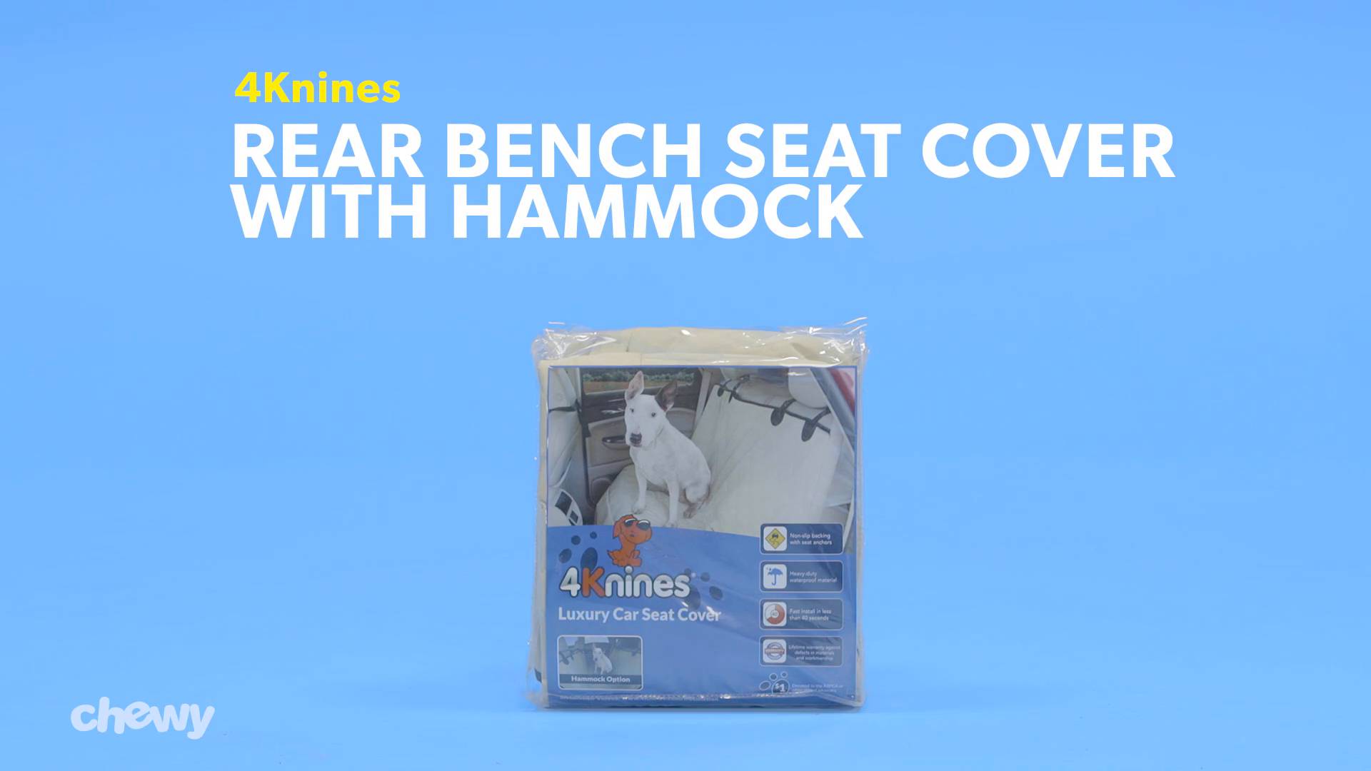 4knines rear bench seat cover hot sale with hammock