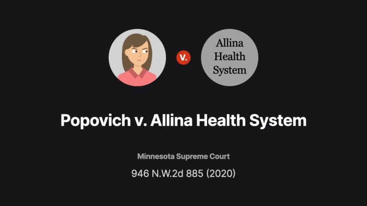 Popovich v. Allina Health System