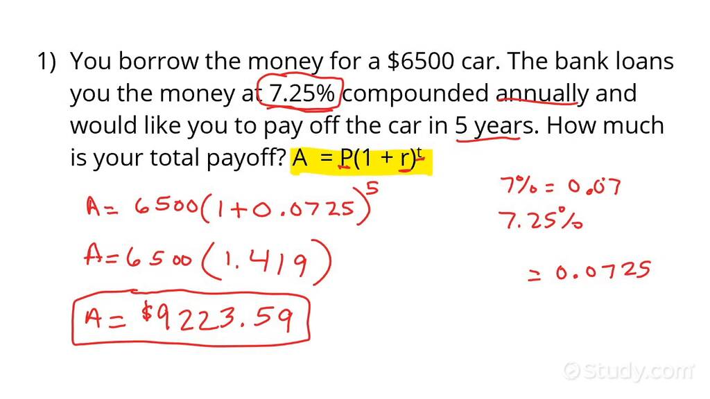 Finding the Final Amount in a Word Problem on Compound Interest ...