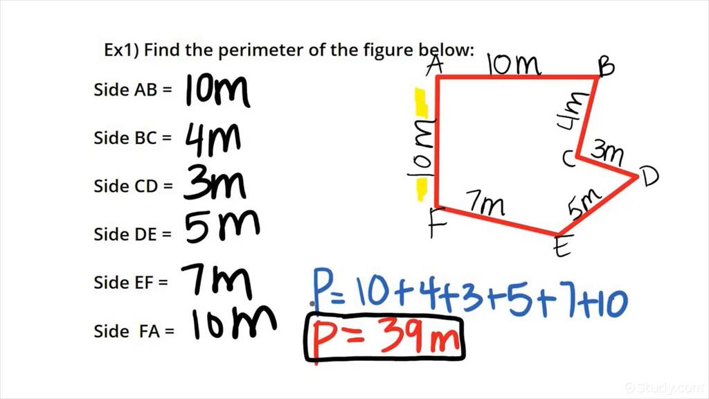 How to Find the Perimeter of a Shape Algebra