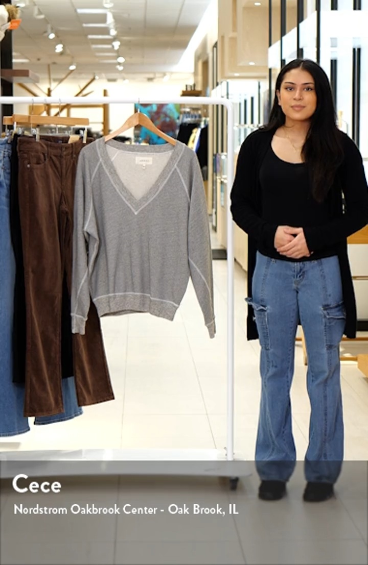 THE GREAT. The V-Neck Sweatshirt | Nordstrom