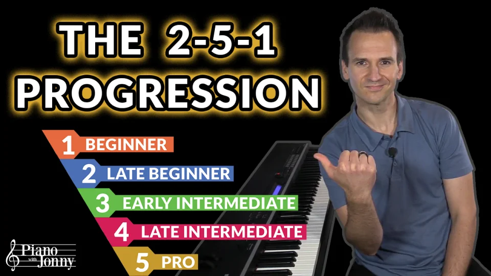 2-5-1 Chord Progression—5 Levels from Beginner to Pro - Piano With Jonny