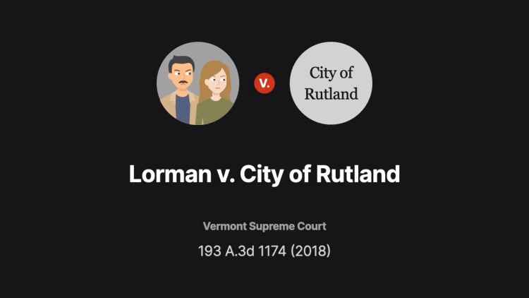 Lorman v. City of Rutland