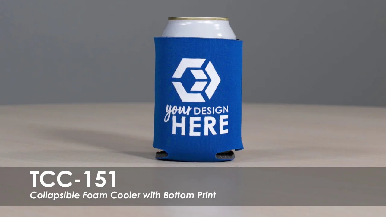 Custom Collapsible Two-Sided Foam Can Coolers (12 Oz.)