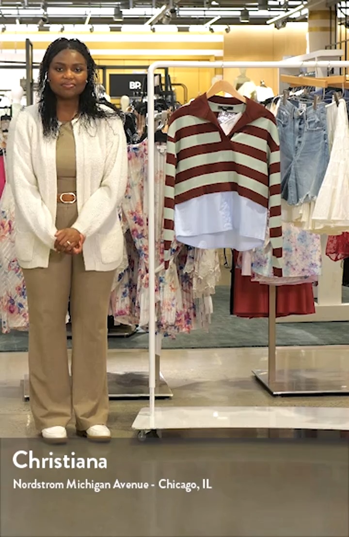 Weekend Max Mara Halle Stripe Mixed Media Top | Nordstrom
