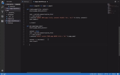 Connect a Database to Your Python Application - Retrieving a Single Page