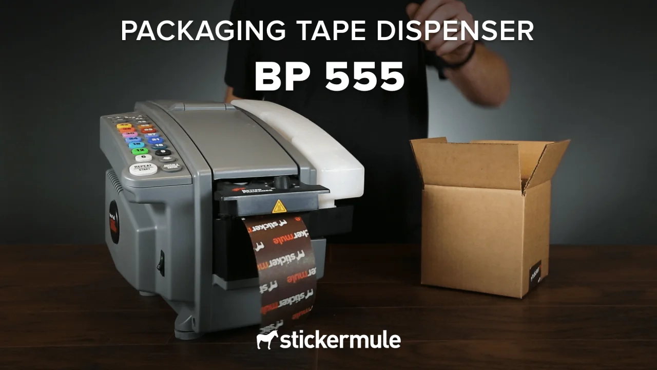 Packaging tape dispenser review: BP 555 | Sticker Mule