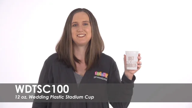 12 oz. Wedding Plastic Stadium Cup - WDTSC100