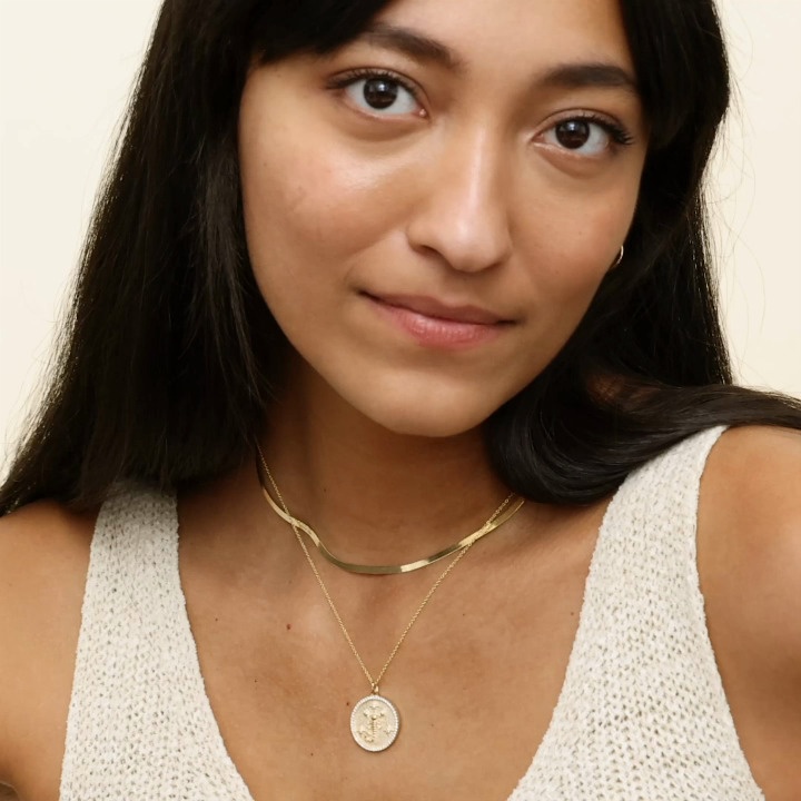 14K Yellow Gold Luxe Scorpio Zodiac Pavé Pendant