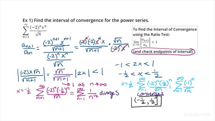 How To Find The Interval Of Convergence For A Power Series | Calculus ...