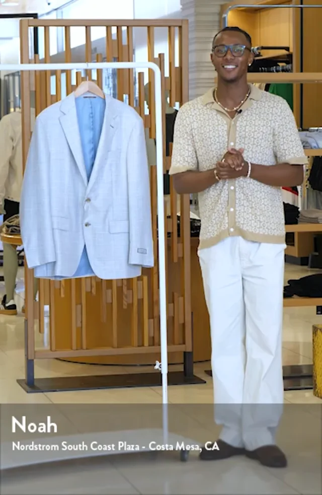 Canali Kei Trim Fit Wool Silk Blend Melange Sport Coat Nordstrom