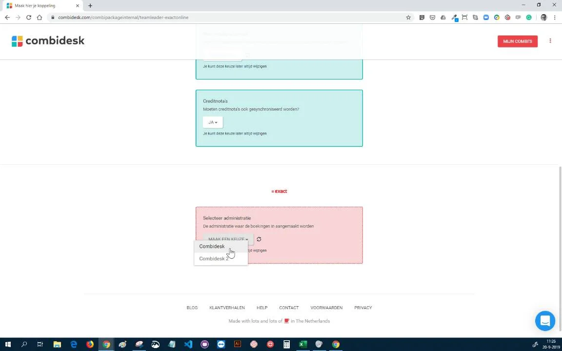 Installatiehandleiding Teamleader Exact Online koppeling | Combidesk Kennisbank Installatiehandleiding Teamleader Exact Online Koppeling | Combidesk Kennisbank