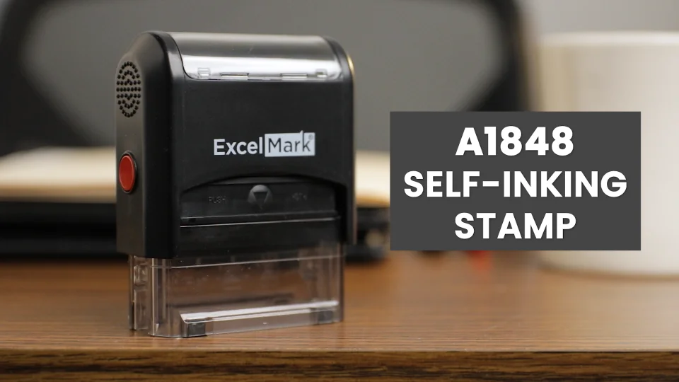 Self Inking Rubber Stamp with up to 4 Lines of Custom Text 42A1848 