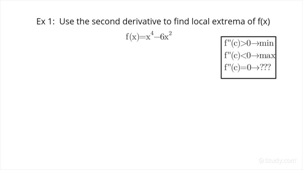 How To Classify A Critical Point Of A Function As A Local Maximum Local Minimum Or Neither 0293