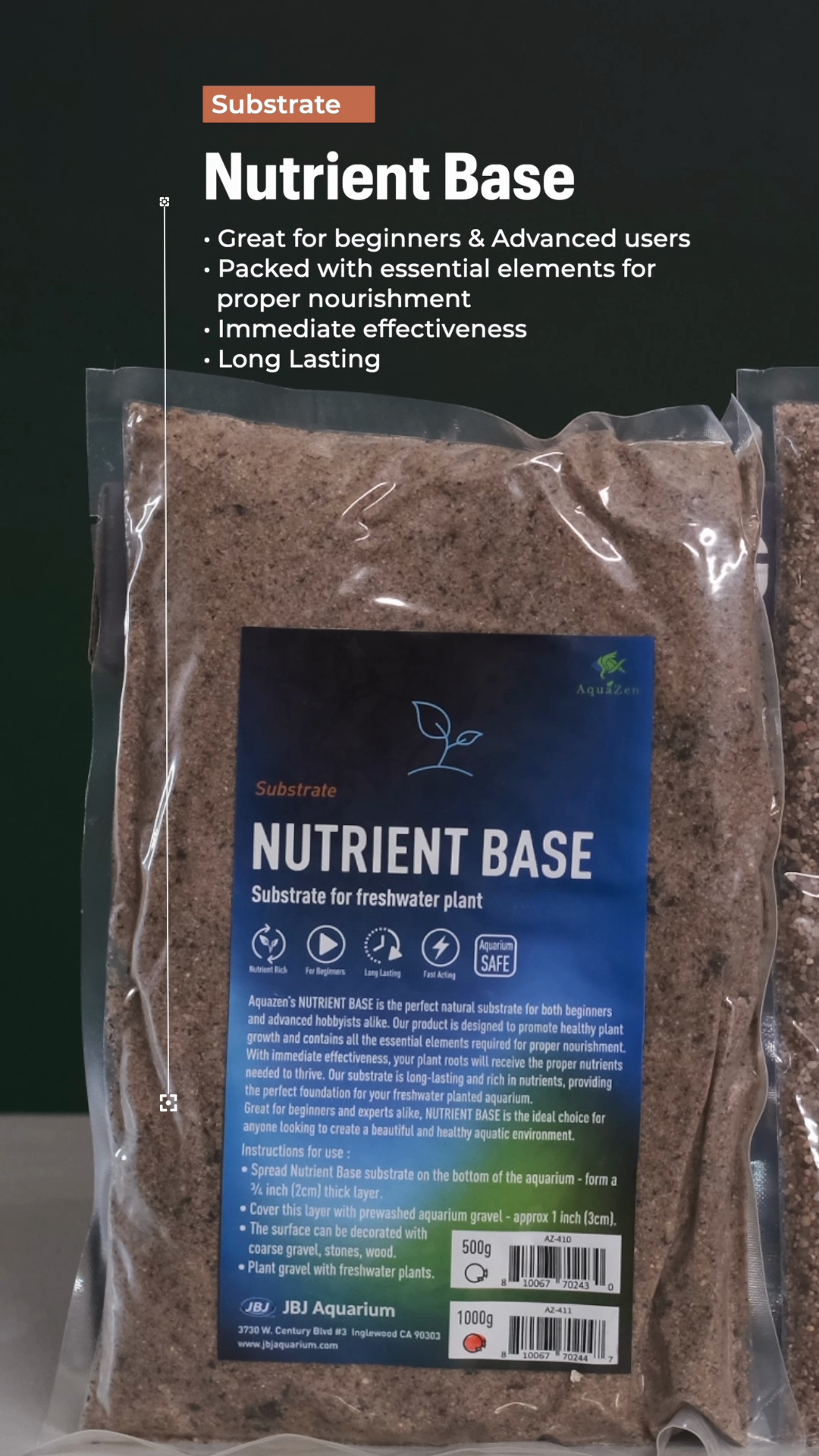AQUAZEN Nutrient Base Freshwater Aquarium Substrate, 2.2-lb bag