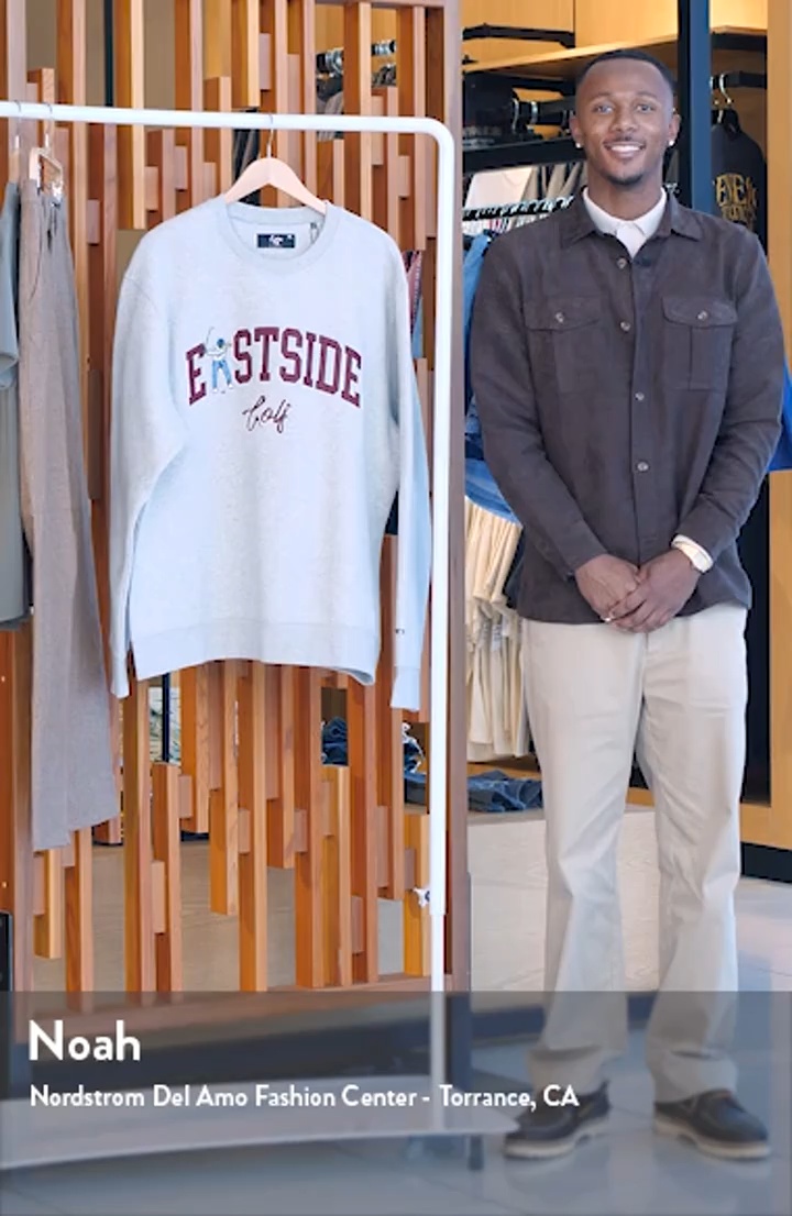 Eastside Golf Luxe Fleece Logo Appliqué Crewneck Sweatshirt