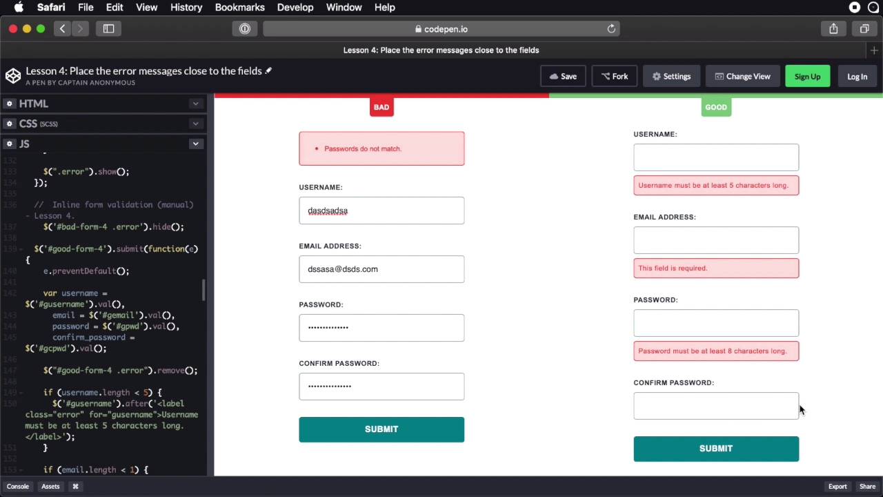 Best Practices for Displaying Form Errors - Place the Error Messages ...