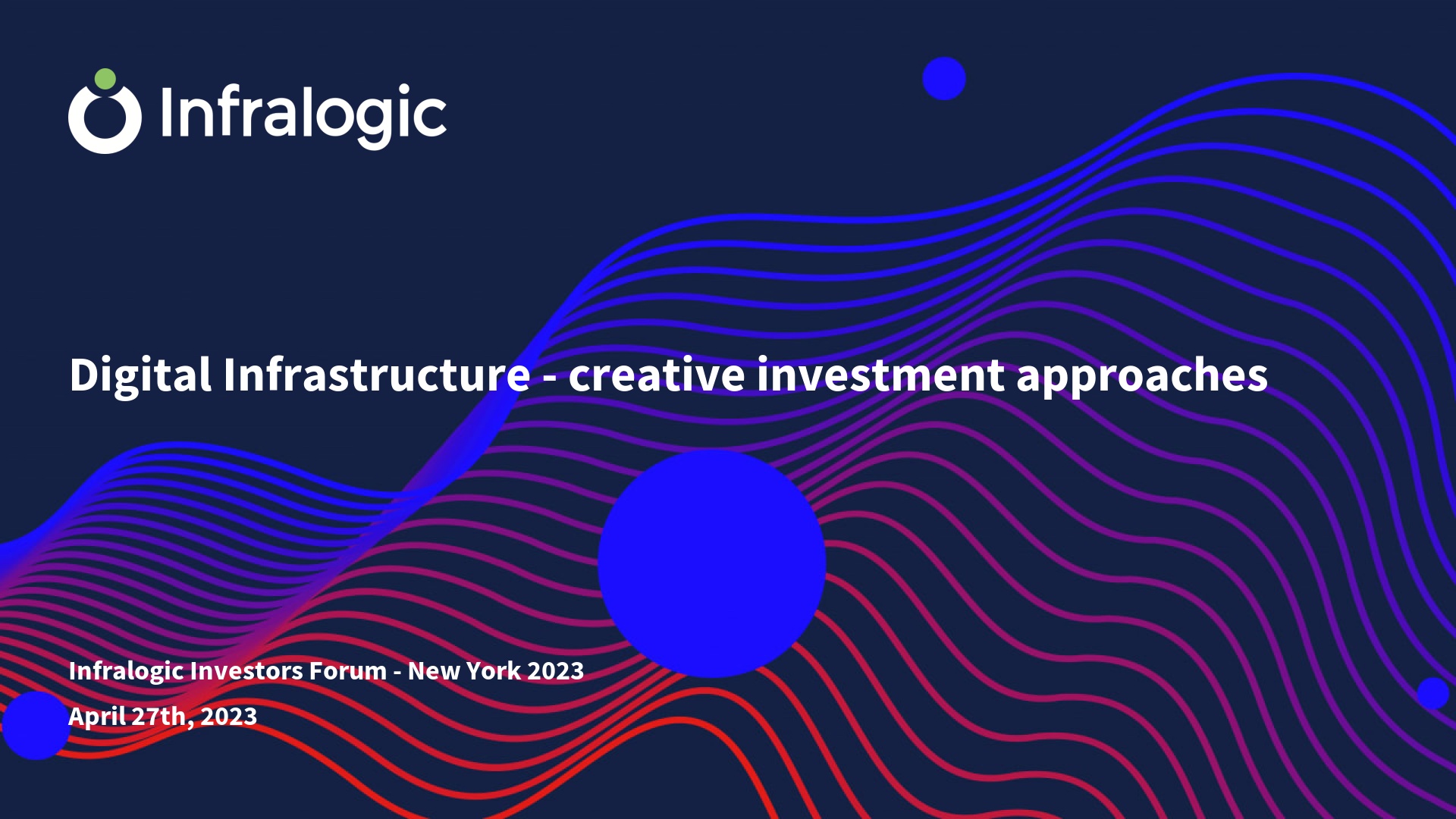 Agenda Infralogic Investors Forum New York 2023