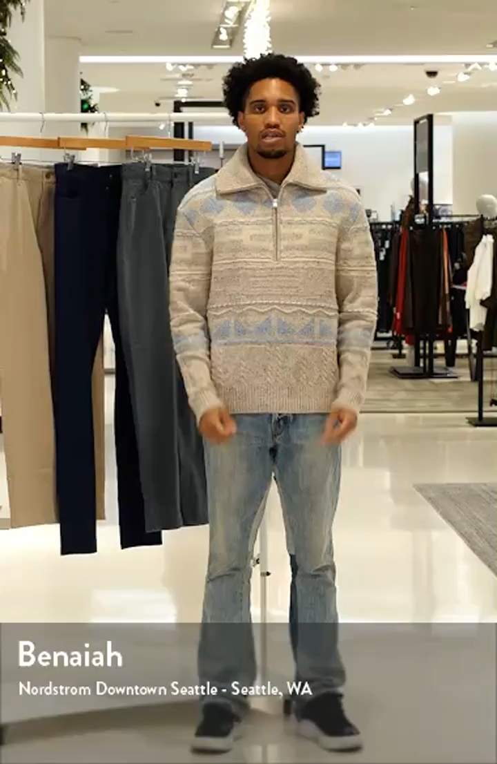 NN07 William 6697 Fair Isle Half Zip Sweater | Nordstromrack