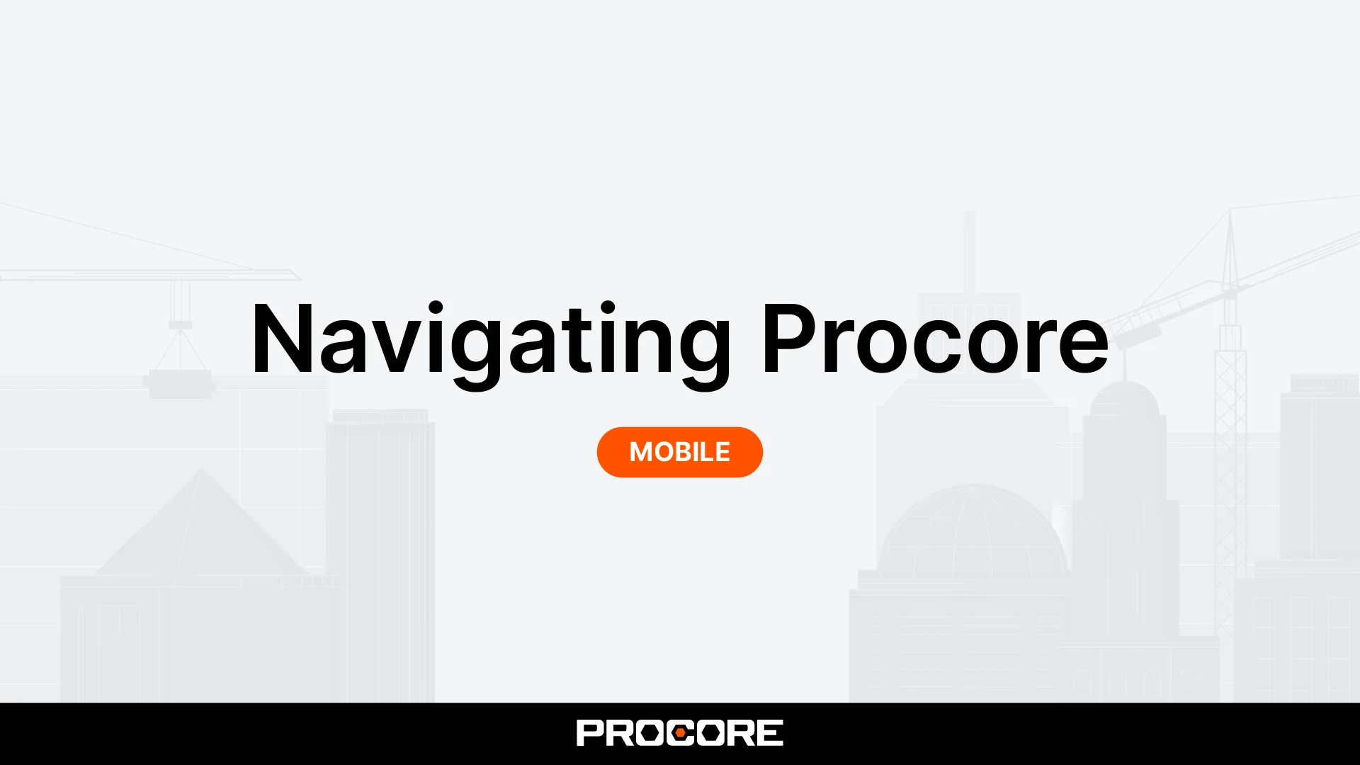 Procore Mobile Project Dashboard - Videos (iOS) - Procore