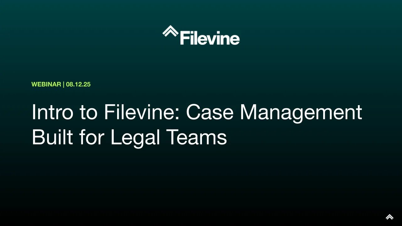 Watch Intro to Filevine: Case Management Built for Legal Teams