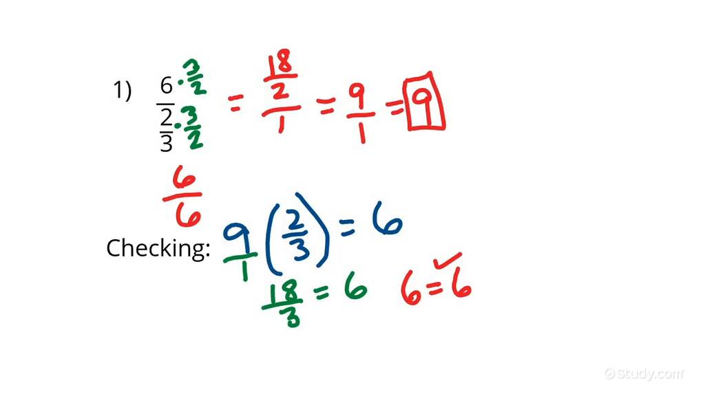 How to Divide a Whole Number by a Fraction | Algebra | Study.com