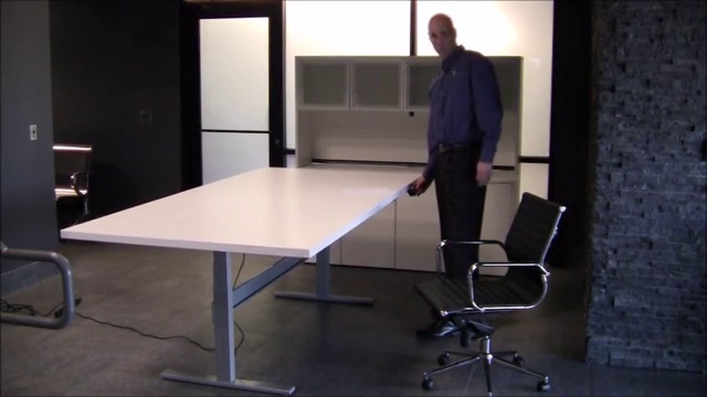 Adjustable Height Conference Table