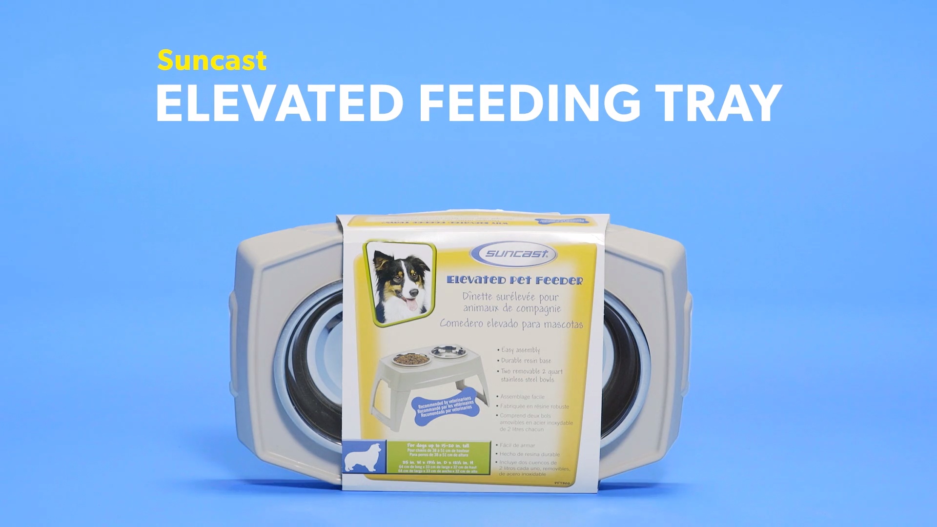 elevated feeding tray