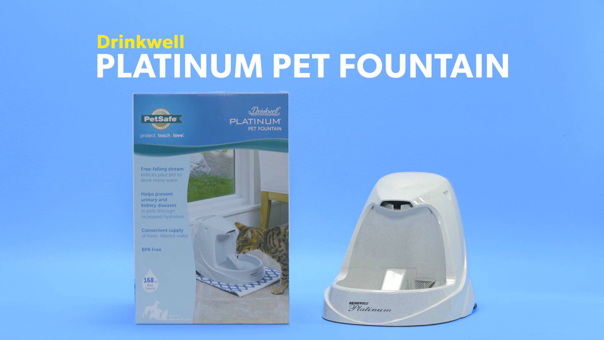 PetSafe Drinkwell Platinum Plastic Dog Cat Fountain 168 oz