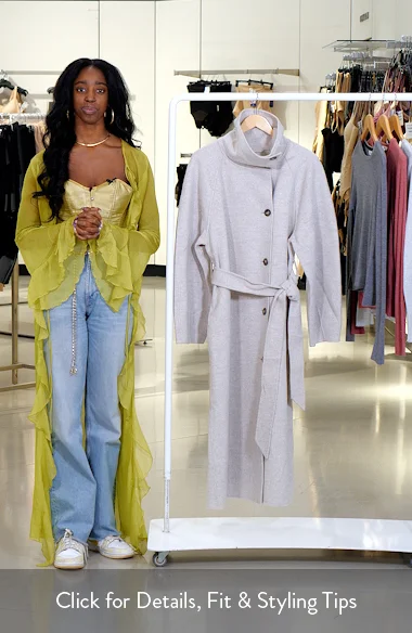 Other Stories Funnel Collar Wool Blend Coat Nordstromrack