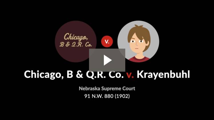 Chicago, B. & Q.R. Co. v. Krayenbuhl