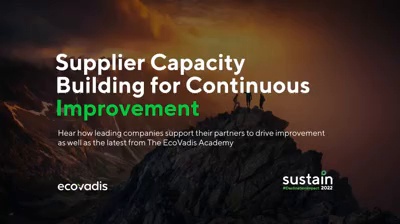 Supplier Capacity Building for Continuous Improvement