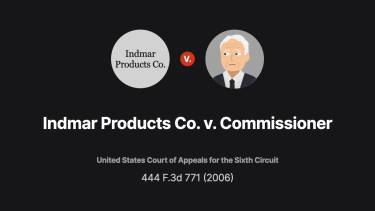 Indmar Products Co., Inc. v. Commissioner