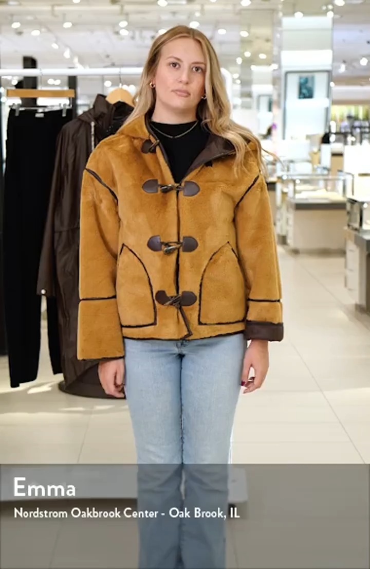 Ramy Brook Lucy Reversible Faux Shearling Hooded Jacket | Nordstrom